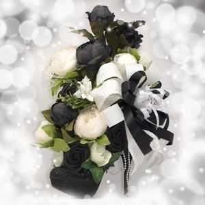 Black Stiletto High Heel Shoe Flower Arrangement